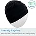 Rotibox Rechargeable Bluetooth Beanie Hat Fashional Short Cap w/Wireless Headphones Headsets Earpiece Speakerphone Mic for Outdoor Sports Skating Hiking Camping Skiing Snowboard - Black