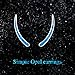 WINNICACA Ear Climber Earrings Sterling Silver Blue Fire Opal Cuff Crawler Earrings for Women Girls Gifts
