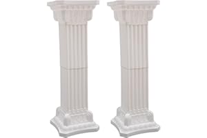 OIVEINYA Pillars for Decoration Outdoor Pedestal Roman Column for Wedding Pedestal for Decor Wedding Pedestals Set Garden Columns Roman Pillars (2Pcs/30x90Cm)