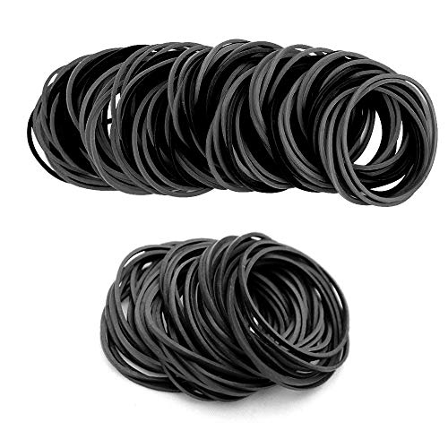 Tattoo Rubber Bands - SOTICA 300PCS Black Rubber Loop Elastic Damping Soft Rings Tattoo Needle Bar Rubber Band for Tattoo Machine Gun Tubes Needle Tip Supply Tattoo Accessories