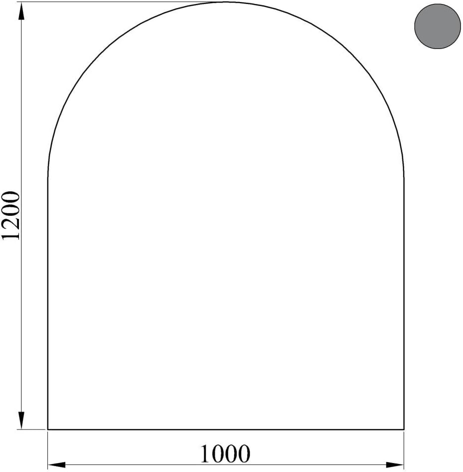KAMINO FLAM Bodenplatte 555255 grau, hitzebeständige Hitzeschutzplatte