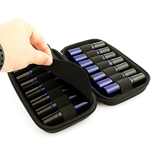 Aroma Outfitters Essential Oil Carrying Case. Premium Storage Protection & Organizer for Roller Bottles. Carry Case Protects up to 14 Roller Balls and Sample Drams - Perfect for Travel (Black) - Thumbnail 3