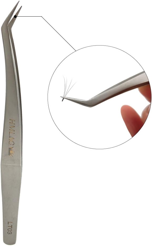 BEYELIAN Lash Extension Tweezers False Eyelash Application Tools Makeup Accessories(#LT03)