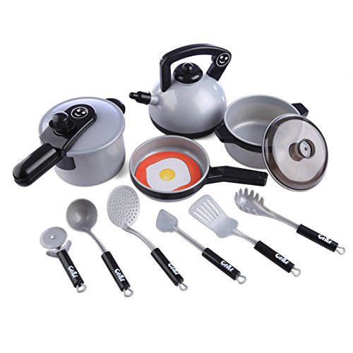 Jellydog Toy Pretend Play Kitchen Cooking Set, Toddler Kitchen Playset,Pots and Pans Set, Cutting Vegetable Playset,Educational Learning Toy, Kitchen Play Food for Boy Girl Kids 3 - Thumbnail 2