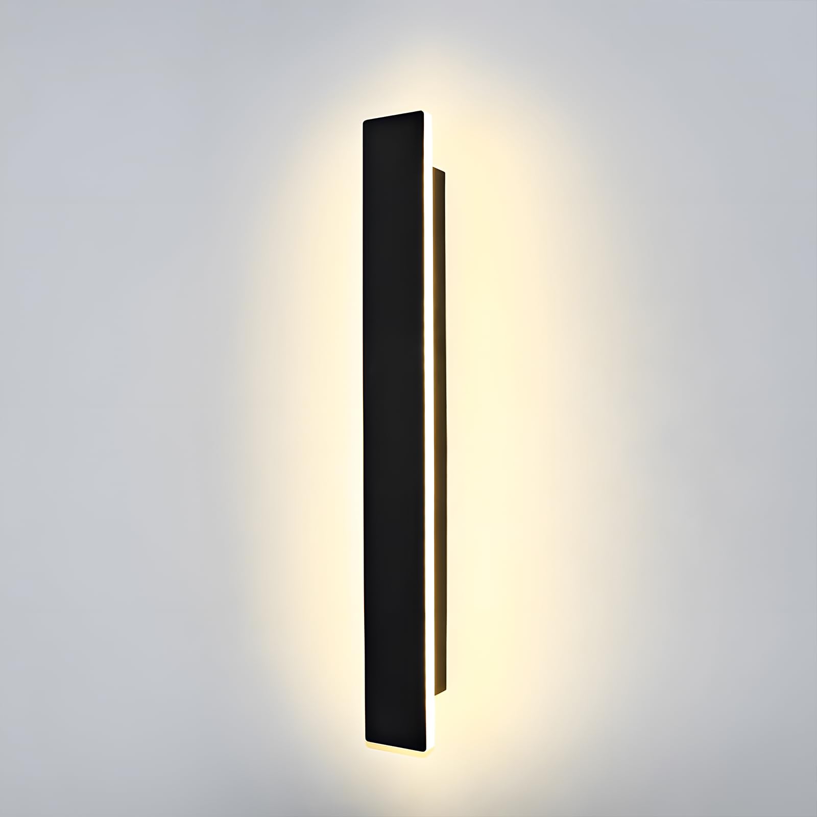 ZTWLEED LED Wall Light Indoor,12W Wall Lamp Modern 3000K/4000K/6000K,Acrylic Wall Sconce Lights for Bedroom Living Room Corridor Stair 40CM Black