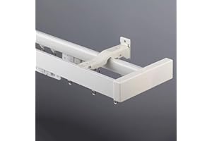 Double Curtains Rods Wall Mounted Curtains Track 6 8 10 12 14 16 18 19ft Sliding Curtains Track System Aluminum Heavy-Duty Cu