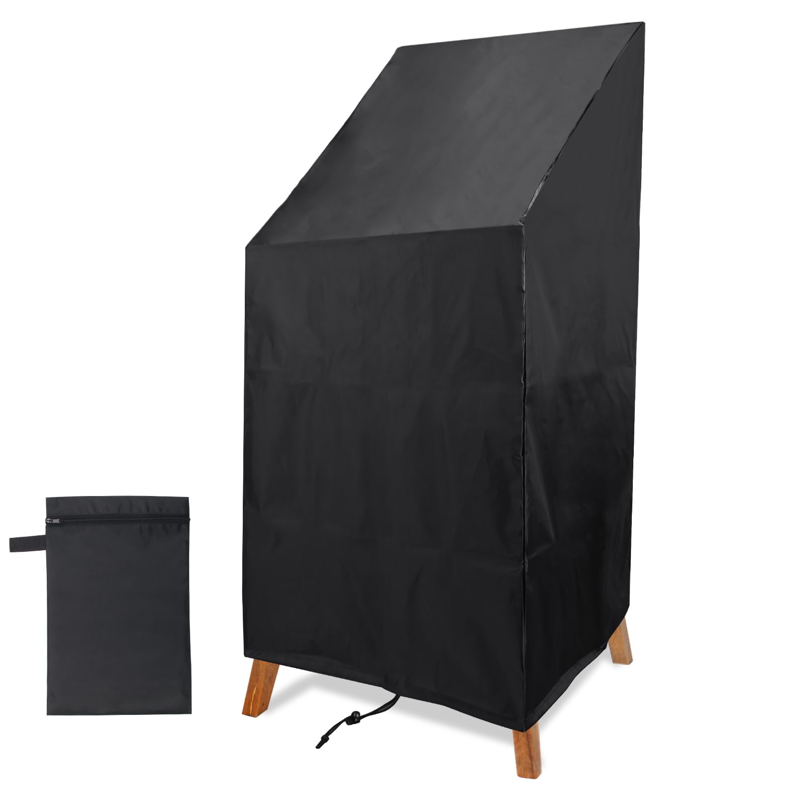 Windspeed Garden Chair Cover, 420D Oxford High Back Patio Stacking Chair Covers Waterproof (130x64x64cm)