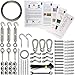 String Lights Hanging Kit - String Light Suspension Kit, Installation Kit for Outdoor Lighting, LED, Globe, Café, Patio Lights Etc. 164ft Guide Wire Cable and Parts Made from Stainless Steel 316