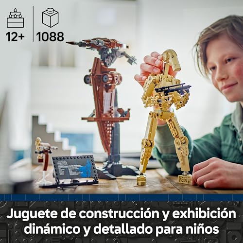 Star Wars 75428 Droide de Combate con STAP - Figura Articulada de Juguete - Decoración del Dormitorio - Regalo para Niños y Niñas de 12+ Años y Adolescentes Fans de La Amenaza Fantasma