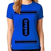 Womens Crayon Shirt Halloween Costume t Shirt Ladies and Girls Fit Adult Size | Cool Shirt idea | Graphic Tee Teens and Adult