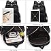 Women Backpack Purse Waterproof Nylon Rucksack Lightweight Fashion Daypack with Trolley Strap Fits 13 Inch Laptop,Black