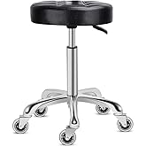 Kaleurrier Swivel Stool Chair Adjustable - Heavy Duty Barber Stool - Hydraulic Rolling Work Stools with Wheels for Hair Beauty Salon Spa Home Kitchen Counter Office Massage Dental Pedicure