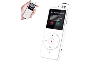 CSQXCS Navitomoon Digital Voice Recorder with Playback, Speech to Text and Instant Translation, Voice to Text Recorder with Transcription, No Subscription, Suitable for Lectures Meetings Classrooms