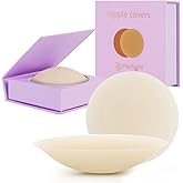 Herlight Nipple Covers for Women – Reusable Sticky Silicone Nipple Covers, Seamless Invisible Washable Design with Travel Box