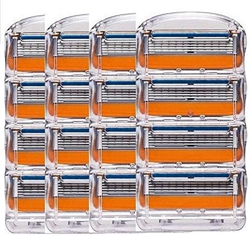 ジレット フュージョン用 替刃 互換品 4セット 高額売筋 16個 髭剃り Gillette パワー プログライド Fusion 替え刃 オレンジ