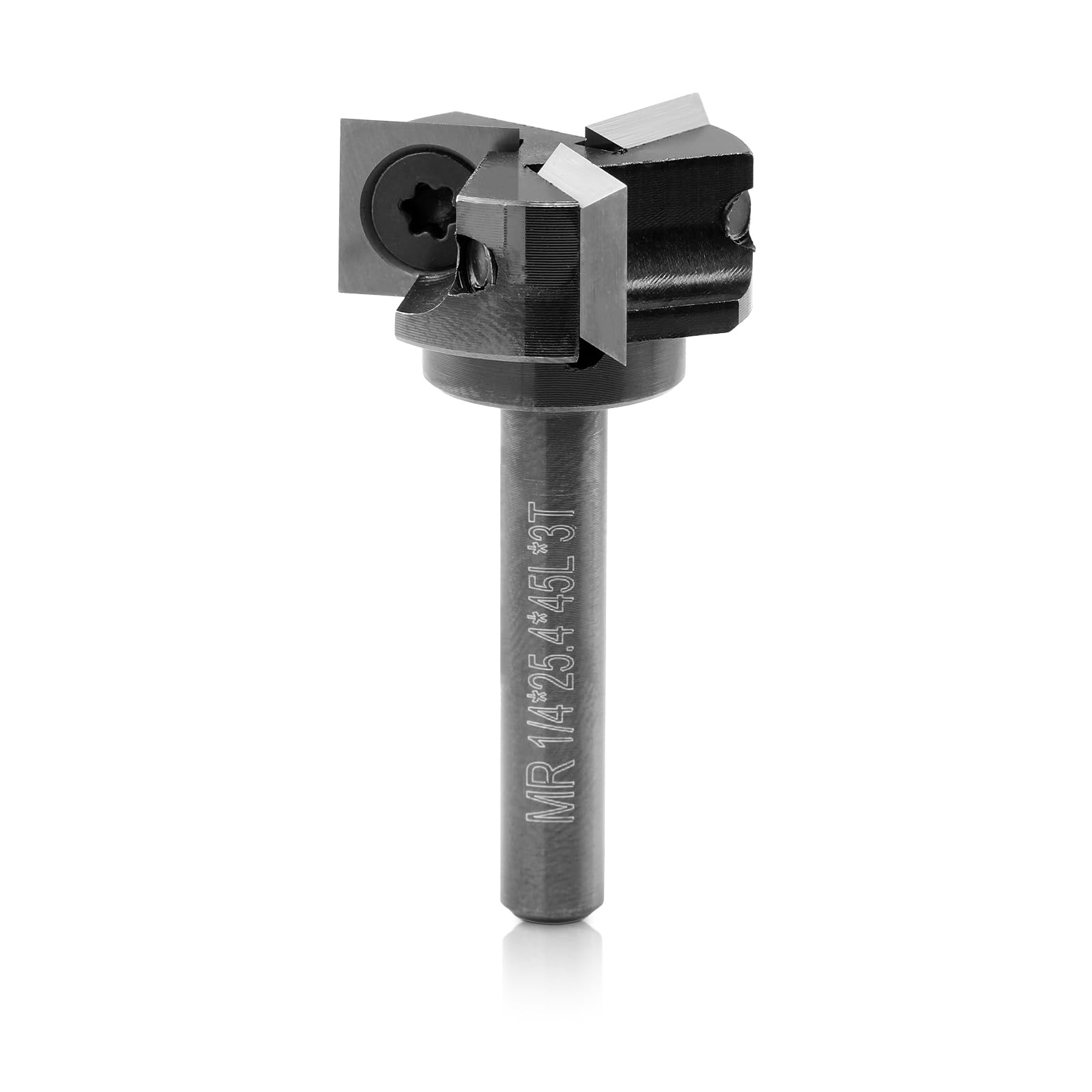 Genmitsu CNC Spoilboard Surfacing Router Bit, 1/4" Shank 1” Cutting Diameter CNC Milling Machine, Slab Flattening Router Bit, Carbide Insert Router Planer Bit for Woodworking Carving,SS03