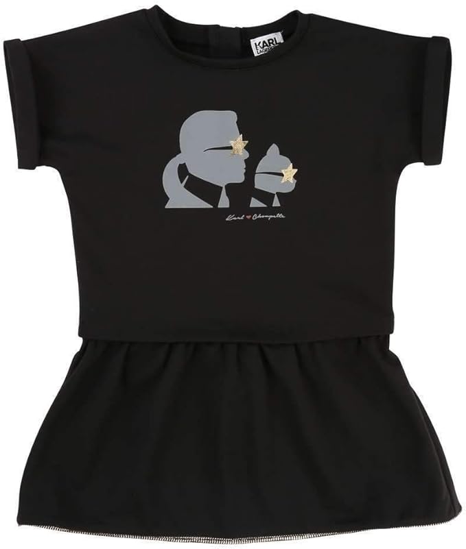 Karl Lagerfeld Karl Lagerfeld Kids Kleid Schwarz Kleider Amazon De Bekleidung
