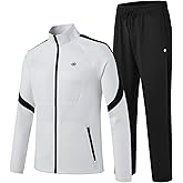 MoFiz Men's Tracksuits Set Long Sleeve Causal Full Zip Running Sports Sweatsuit For Men 2 Piece Outfits