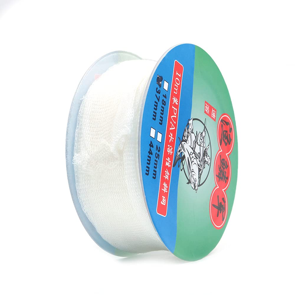 Namvo 10 Meters Long PVA Mesh Refill Quick Dissolving Water Soluble, Carp Fishing Stocking Bait Wrap Bags (Wide Mesh 37mm)