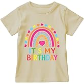Birthday Girl Shirt 2nd 3rd 4th 5th 6th 7th Girls Birthday Tshirts Cotton Short Sleeve Tee Tops Outfit