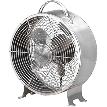Amazon.com: Deco Breeze Round Retro Table Fan, Stainless Steel, 12-1/2-Inch by 10-Inch: Home ...