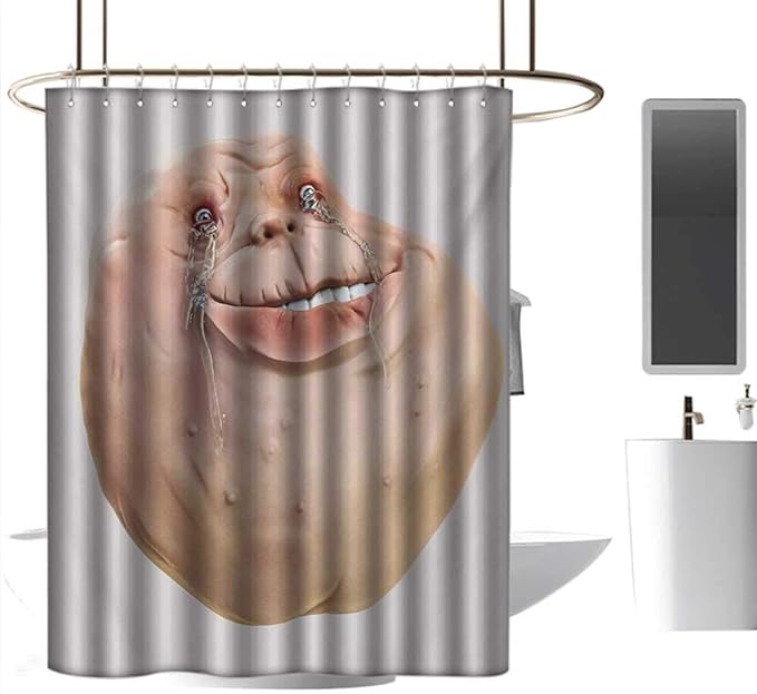 alisoso Custom Shower Curtains Humor,Ugly Forever Alone Rage