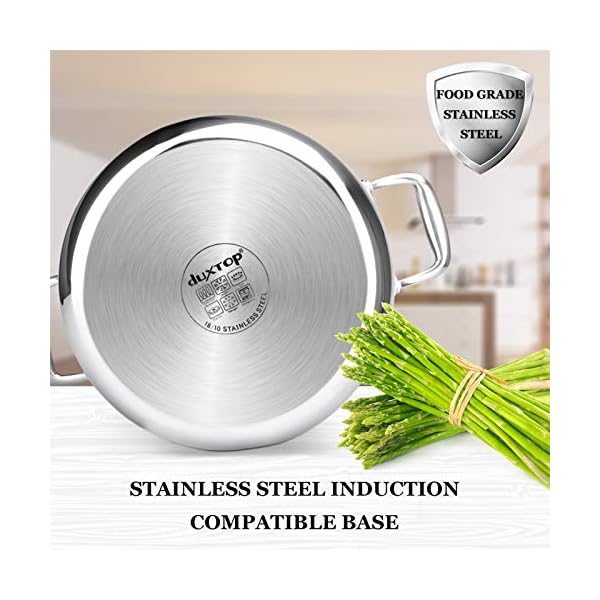 Duxtop-Whole-Clad-Tri-Ply-Stainless-Steel-Stockpot-with-Lid-8-Quart-Kitchen-Induction-Cookware Duxtop Whole-Clad Tri-Ply Stainless Steel Stockpot with Lid, 8 Quart, Kitchen Induction Cookware