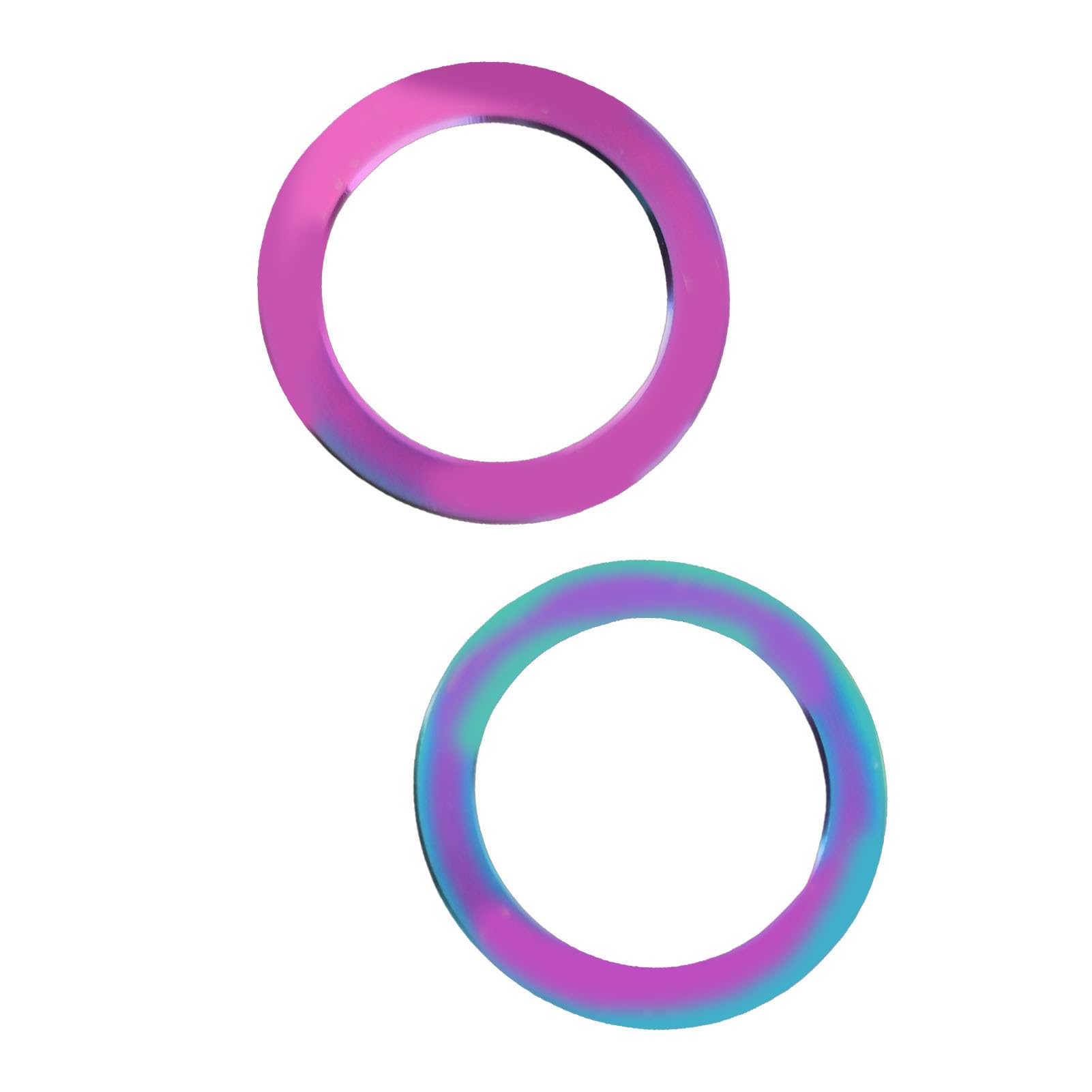 SUNGOOYUE 2Pcs Extended Bike Pedal Washers, Titanium Alloy Waterproof Rustproof Road Bike Pedal Extension Spacers(Colorful)