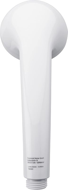 Amarela TECB3471 - Alcachofa de ducha (67 mm de diámetro, 1 tipo de chorro, antical y ahorro de agua), color blanco