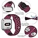 Wepro Bands Compatible with Fitbit Versa SmartWatch, Watch Silicone Replacement Band for Women Men Kids, Small, Fuchsia on Black