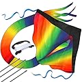 aGreatLife Huge Rainbow Kite for Kids - One of The Toys for Outdoor Games and Activities - Good Plan for Memorable Summer Fun - This Magic Kit Comes w