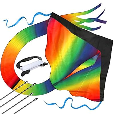 aGreatLife Huge Rainbow Kite for Kids - One of The Toys for Outdoor Games and Activities - Good Plan for Memorable Summer Fun - This Magic Kit Comes w
