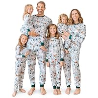 The Children's Place Baby Group 1-Family Matching, Christmas Pajama Sets, Cotton, Blue Ski