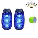Kootek LED Safety Light Red Flashing with Free Clip on Velcro Straps Sport Running Warning Strobe Tail Lights for Dog Collar, Walking, Cycling, Bike, Helmet, Batteries Included [2 Pack]