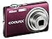 Nikon Coolpix S220 10MP Digital Camera with 3x Optical Zoom and 2.5 inch LCD (Plum)