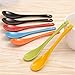 Freedi 7Pcs Porcelain Soup Spoons Colors Ceramic Dessert Coffee Spoons Gift 5in(Random Color)