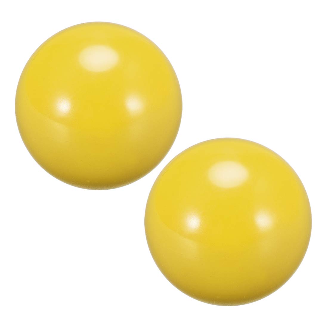 sourcing map Joystick Ball Top Handle Rocker Round Head Arcade Game DIY Parts Replacement Yellow 2Pcs