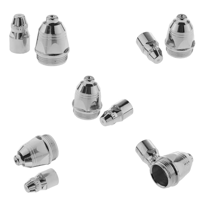 B Blesiya 5tlg P-80 Plasmaschneider-Düsenbrenner-Elektrodenschweißdüsen - 1.1 Oder 1.7 Lochschneiddüse