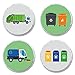 MAGJUCHE Garbage Trash Truck Party Candy Stickers, Boy Birthday Party Supplies, Sticker Labels for Favors, Decorations, Fit, 304 Count