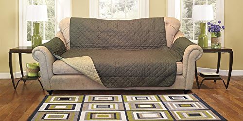 Reversible Furniture Protector Premium - Protects furniture from stains, spills, pets and children accidents (Sofa, Olive/Sage)