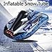 Wleopard Snow Sled Tube Air Tube 32 X 45 inches Winter Inflatable Round with Big Grab Handles- Heavy Duty with Rapid Valves (Motorbike - Snow sled)