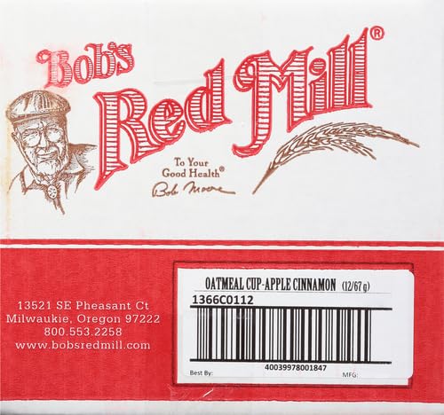 BOB’S RED MILL GLUTEN FREE OATMEAL CUP, APPLE & CINNAMON (SINGLE)