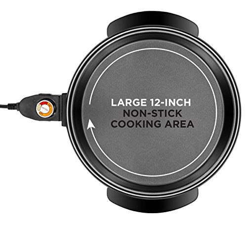 image for Chefman Electric Skillet - 12 Inch Round Frying Pan With Non Stick Coa