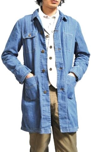 Amazon スラブ デニム デニム ショップ コート ブルー L セーター 通販