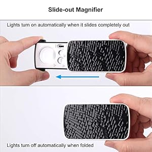 JARLINK LED Slide-Out Jewelers Loupe 