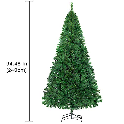 LUTER 7.5 Ft Artificial Christmas Tree Spruce Hinged Xmas Tree