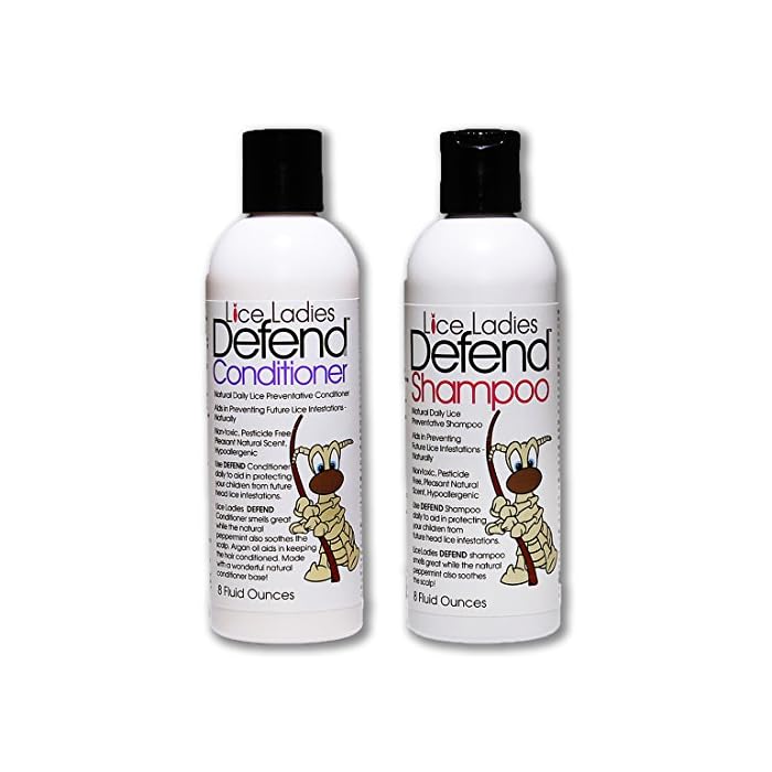 Lice Ladies Lice Treatment DEFEND Combo Kit / 2 product Combo / DEFEND Lice Shampoo, DEFEND Conditioner / All-Natural…