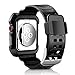 Compatible with Watch Case with Band 42mm, Rugged Protective Case with Sport Bands Replacement for Watch Series 3/2/1 42mm Black