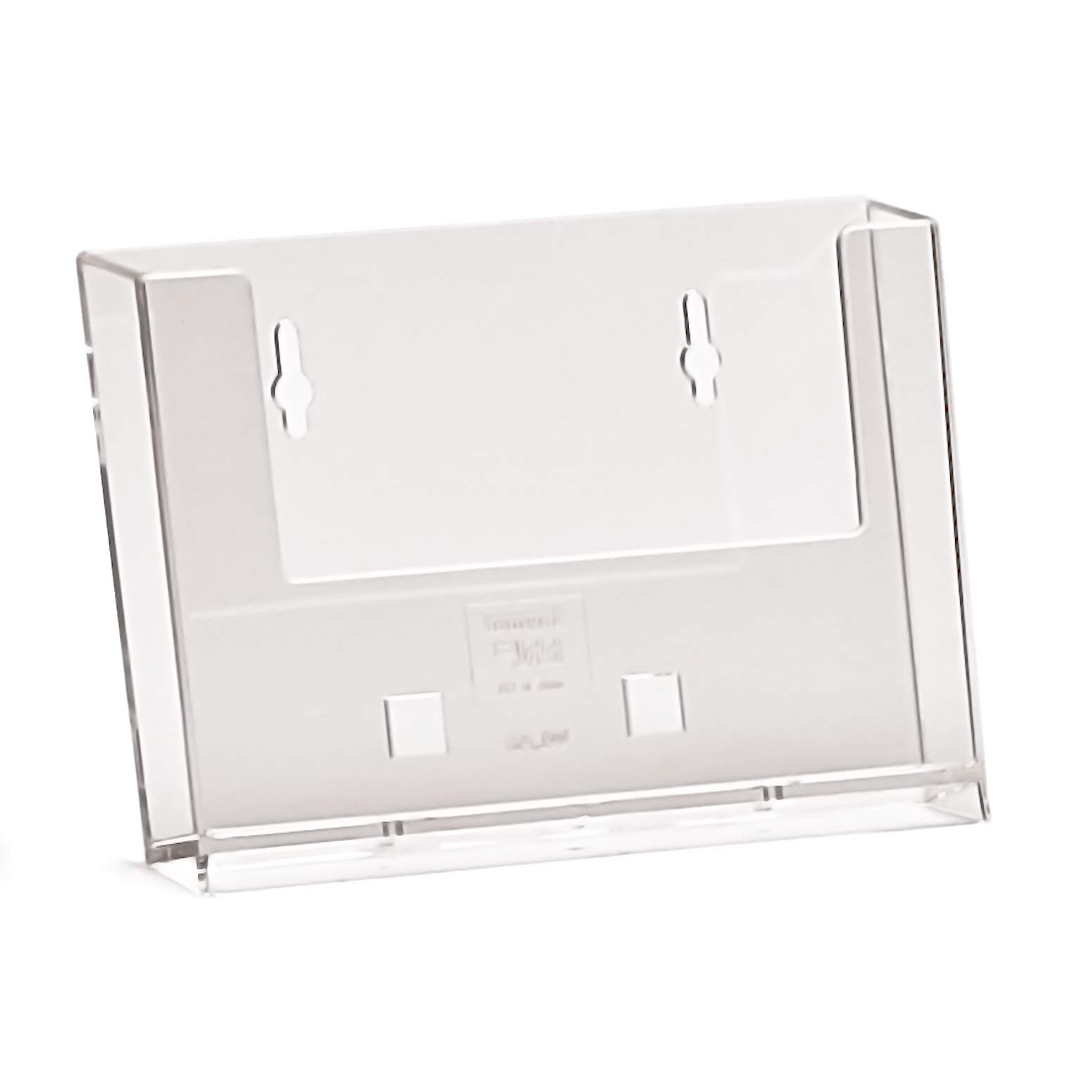taymar Postcard Holder, Wall Brochure Holder in DIN A6 Landscape Format, Transparent, Pack of 10