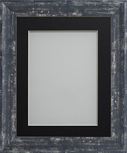 Frame Company Lynton Coal Photo Frame with Black Mount, 14x11 for A4, fitted with perspex